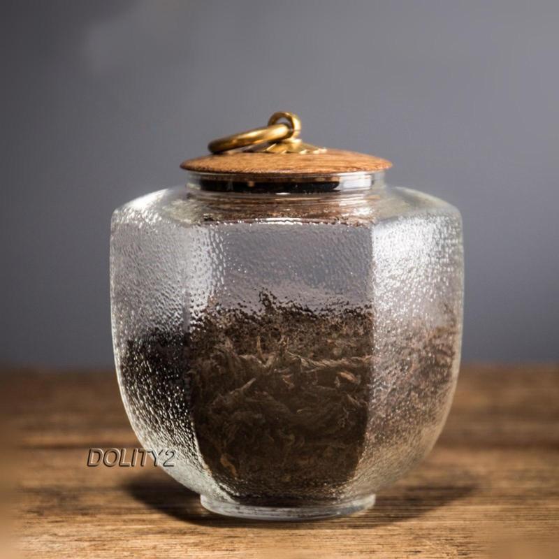 Set 2 Hũ Thủy Tinh Tròn Đựng Trà / Thức Ăn Phong Cách Retro Cho Nhà Bếp / Phòng Ăn