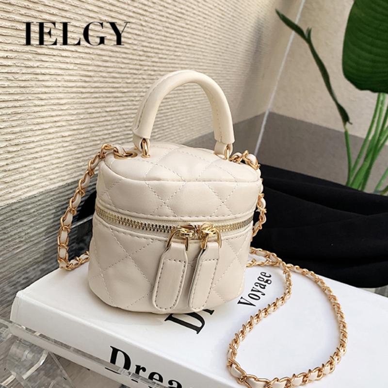 Túi Đeo Chéo mini Dây Rút Thêu Họa Tiết Hình Thoi Thời Trang Cho Nữ