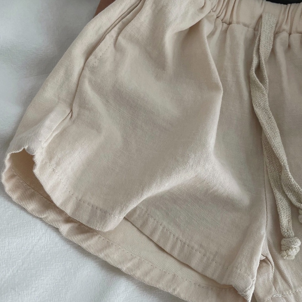 Quần Short cotton Lanh Màu Sắc Đơn Giản Phong Cách Nhật Bản Cho Bé