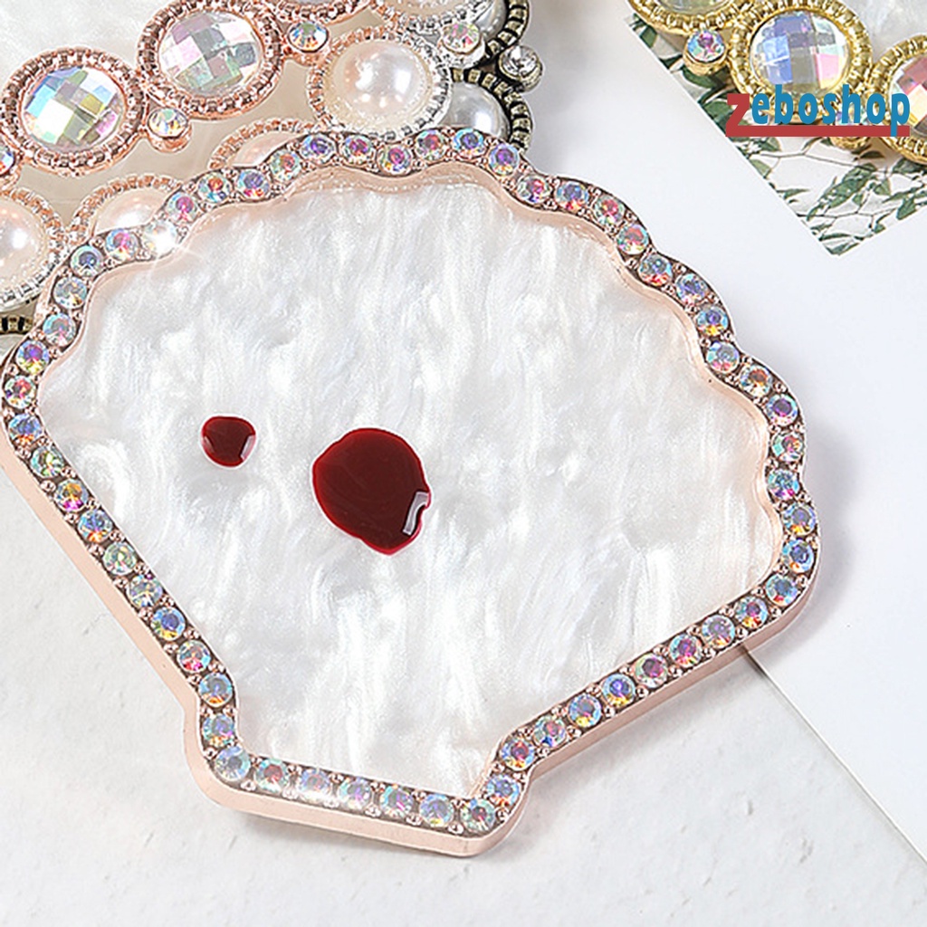 Zeboshop Đĩa Đạo Cụ Trang Trí Móng Tay Nghệ Thuật Bằng Kim Loại Hình Hoa Ngọc Trai Xinh Đẹp