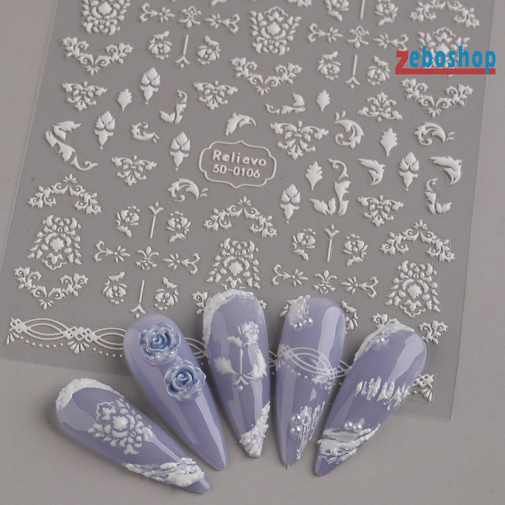 Sticker Dán Móng Tay Nghệ Thuật Tự Dính Tạo Hiệu Ứng 3D Không Phai Phong Cách Nhật Bản