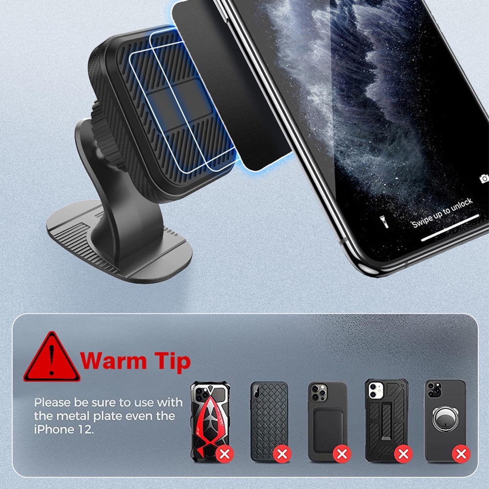 Giá Đỡ Điện Thoại Từ Tính Gắn Bảng Điều Khiển Xe Hơi Tương Thích Với Tất Cả Các Dòng Điện