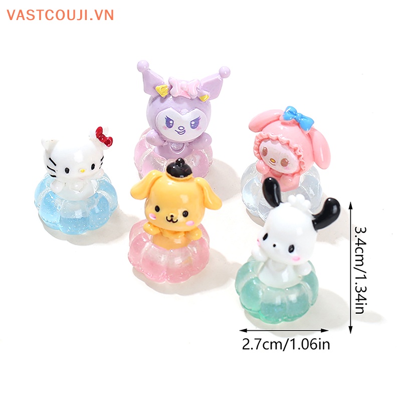 1 Đồ trang trí Búp Bê VASTJI Hoạt Hình Mini Bằng Resin Dạ Quang Trang Trí Tiểu Cảnh