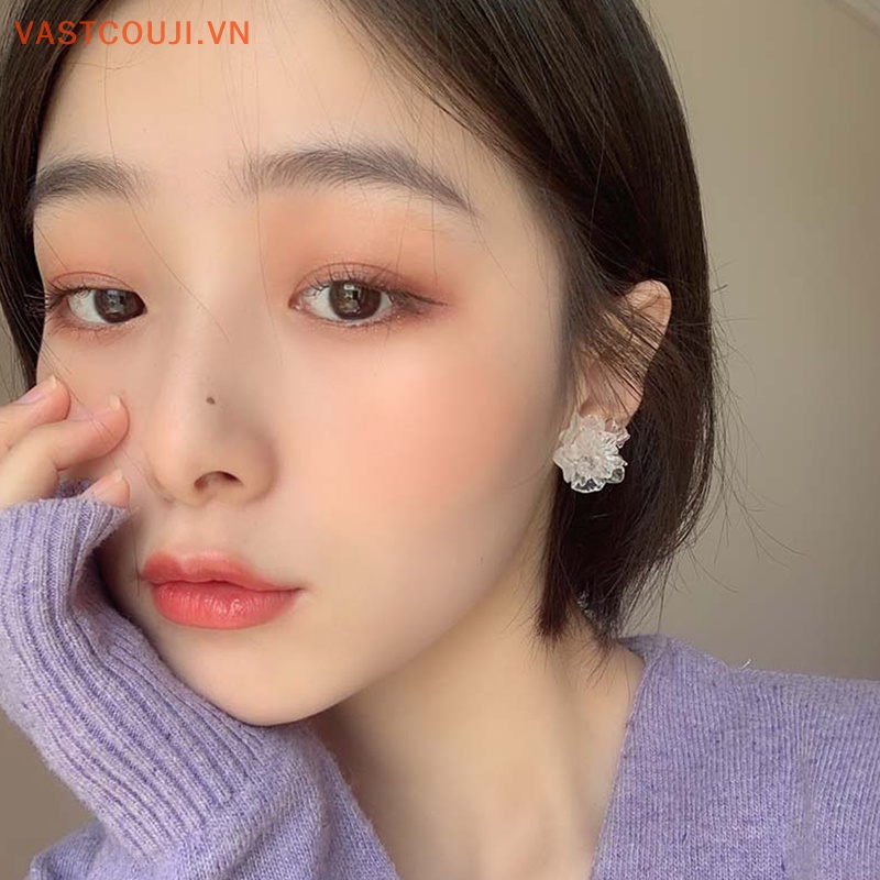 1 Đôi Bông Tai Hình Hoa Bằng Resin Thời Trang Dành Cho Nữ