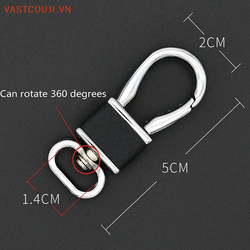 Móc Chìa Khóa Da Vnstji Dán Kim Loại Thời Trang