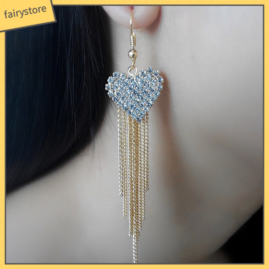 1 Đôi Khuyên Tai Móc Hình Trái Tim Bằng Hợp Kim Trang Trí Hàng Ngày