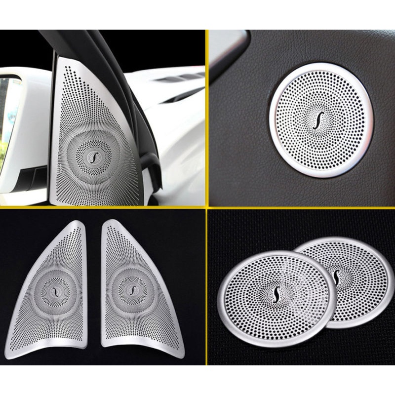 Vỏ Bọc Loa Bằng Hợp Kim Nhôm Màu Bạc Cho Benz W166 ML X166 GL-CLass GLE