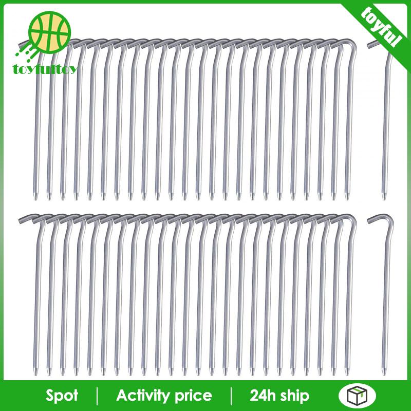 [Toyfulcabin] Gói 50 Chốt Cắm Lều Bằng Nhôm 7inch Chịu Tải Nặng