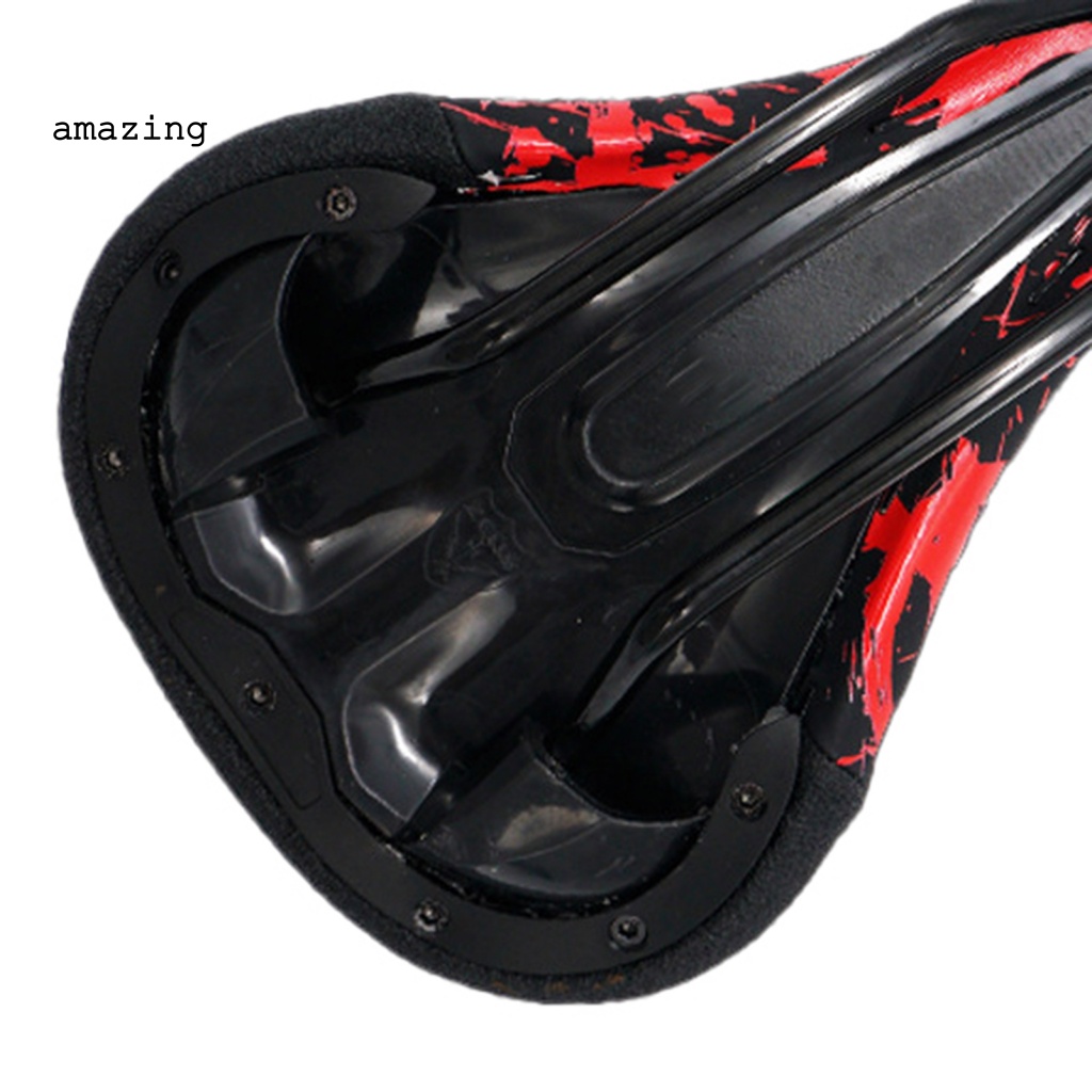 Yên Xe Đạp Giả Da Thoáng Khí Chống Sốc In Họa Tiết Graffiti Cho MTB