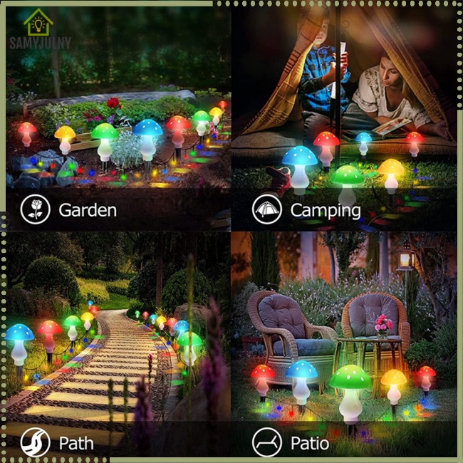 Dây Đèn Led Hình Nấm Sử Dụng Năng Lượng Mặt Trời