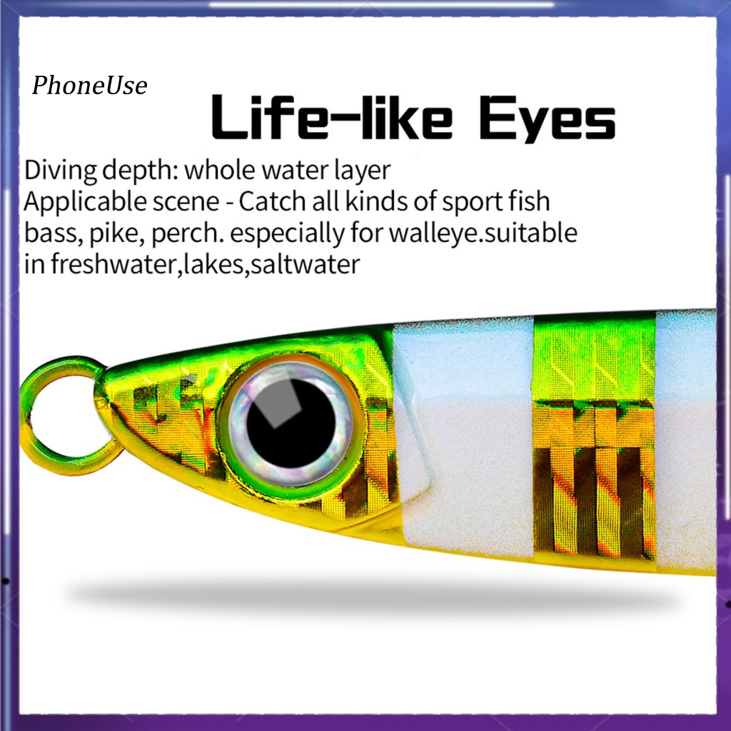 Mồi Câu Cá Giả 3D Bằng Da PU Phát Sáng Trong Bóng Tối 14 / 40 / 80g