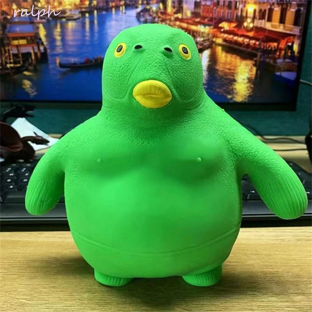 Đồ Chơi Bóp Tay Đàn Hồi Hình Đầu Cá Khổng Lồ Màu Xanh Lá Cây