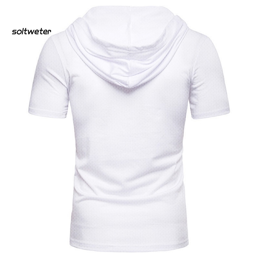 Áo Thun Cột Dây Màu Sắc Trơn Thoáng Khí Thời Trang Mùa Hè Cho Nam