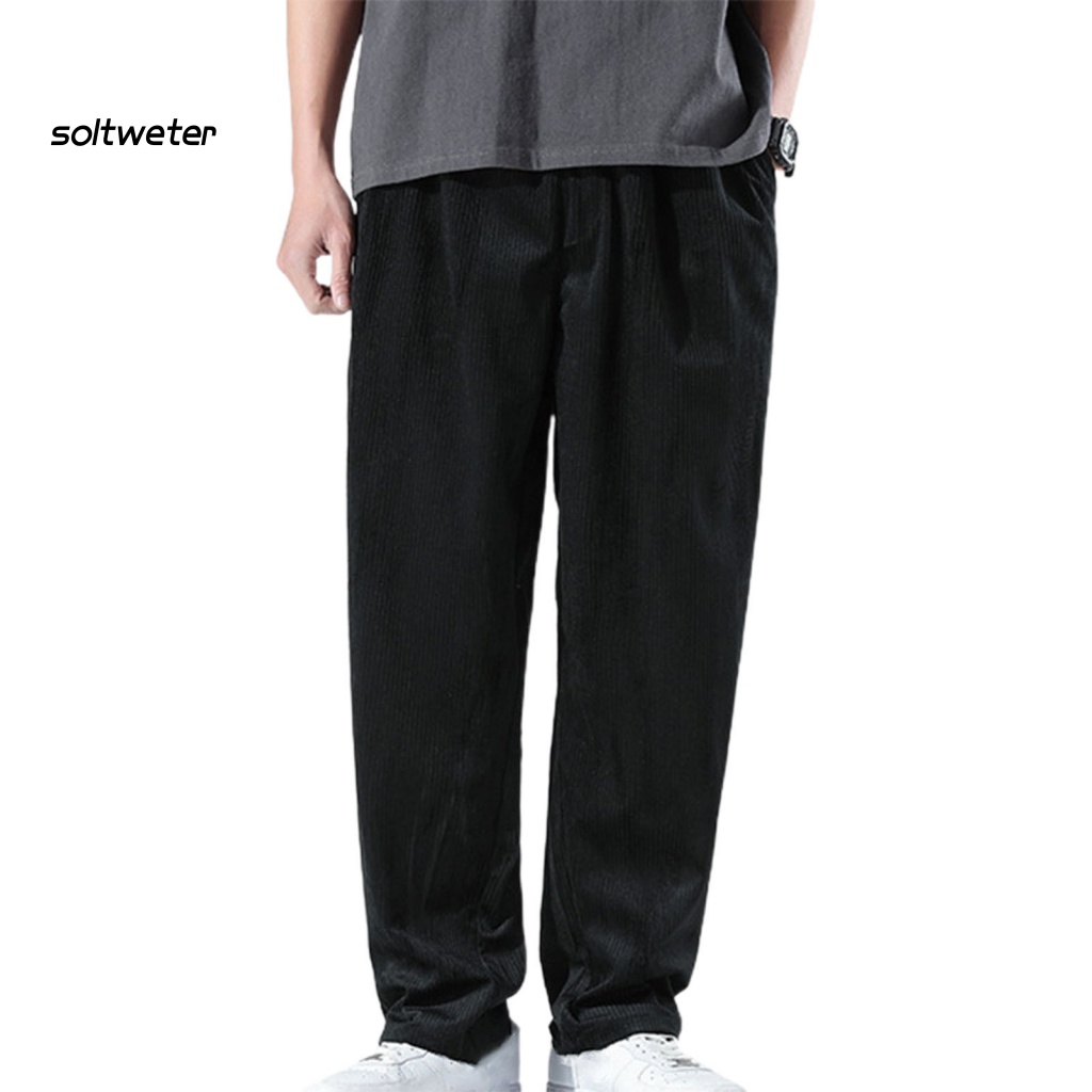 Quần Thể Thao Ống Đứng Màu Trơn Thời Trang Xuân Thu Cho Nam