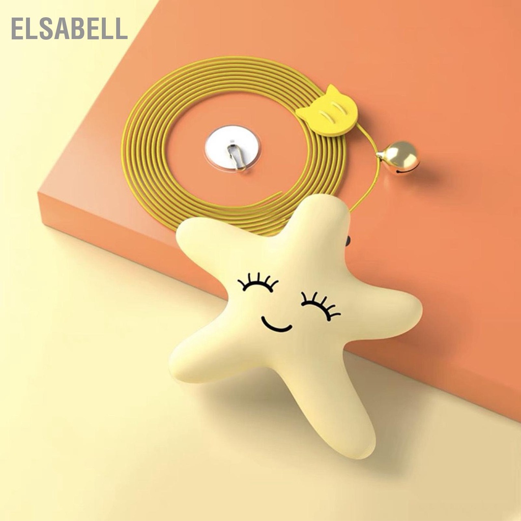 Elsabell. Đồ chơi cho mèo tự chơi dây treo dán trần nhà, đồ chơi mèo đuổi bắt