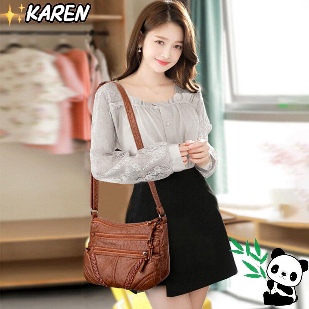 Túi Da PU Đeo Chéo Dùng Đựng Đồ Lặt Vặt