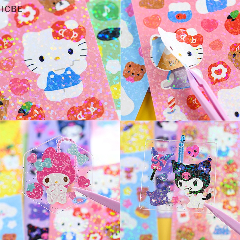SANRIO Miếng Dán Trang Trí Sổ Tay Hình Hoạt Hình Graffiti Goo Dễ Thương