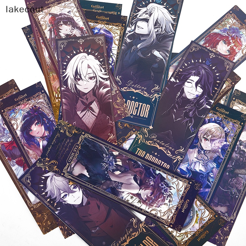 Thẻ Đánh Dấu Trang Sách Hai Mặt Laser Ánh Đồng Hình Anime Dễ Thương