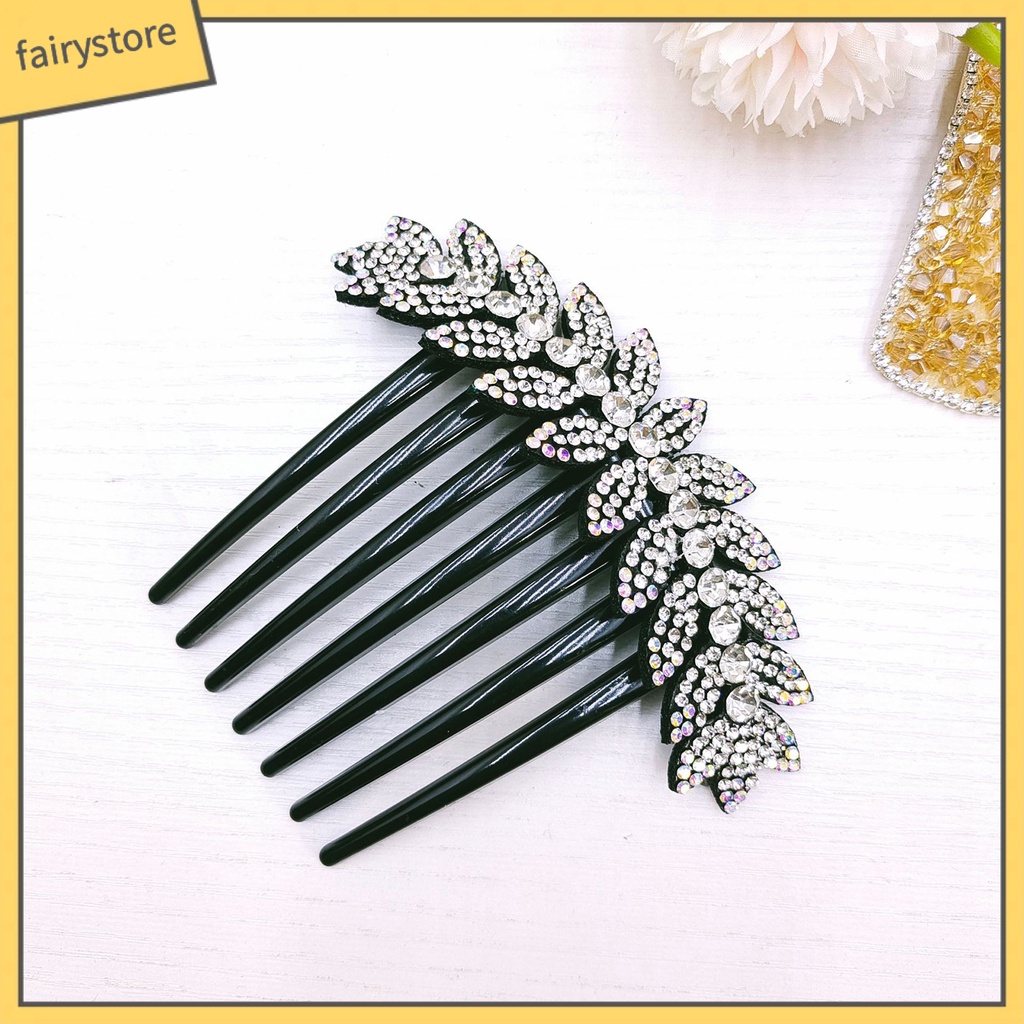 Lược Cài Tóc Hình Hoa Đính Đá Sang Trọng Cho Cô Dâu