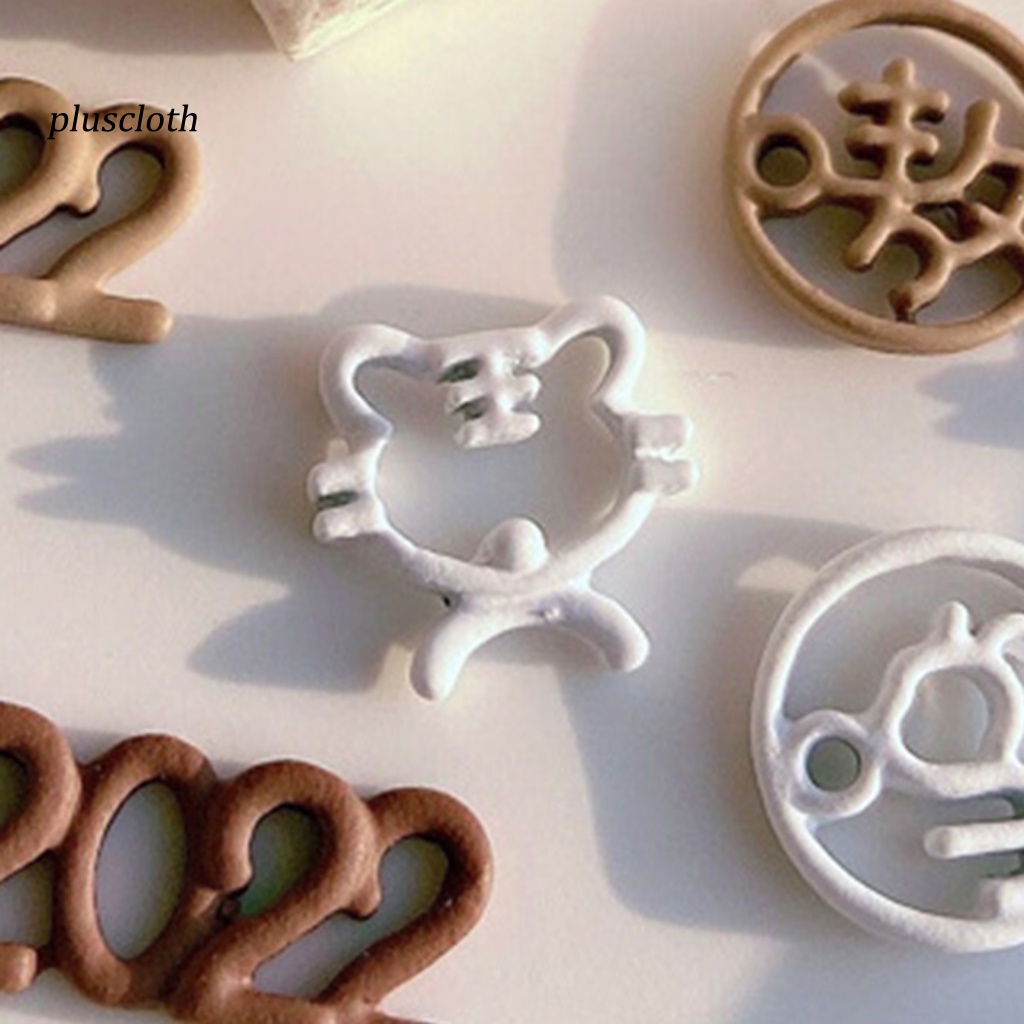 Set 4 Miếng Dán Trang Trí Móng Tay Nghệ Thuật Hình Chú Hổ 3D Bằng Hợp Kim DIY Thời Trang 2022 Dành Cho Nữ