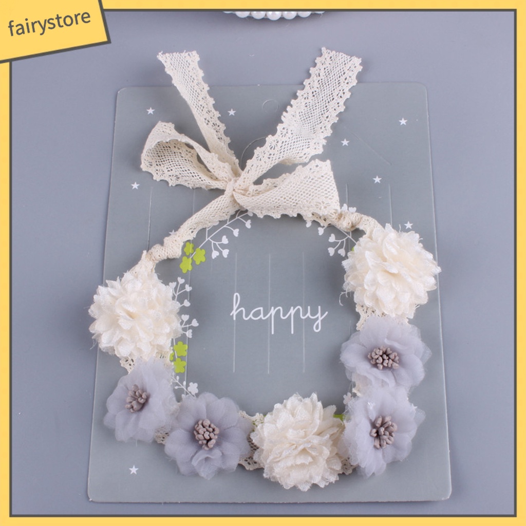 Băng Đô Hoa Cài Tóc Có Thể Điều Chỉnh Trang Trí Đám Cưới Cho Bé Gái