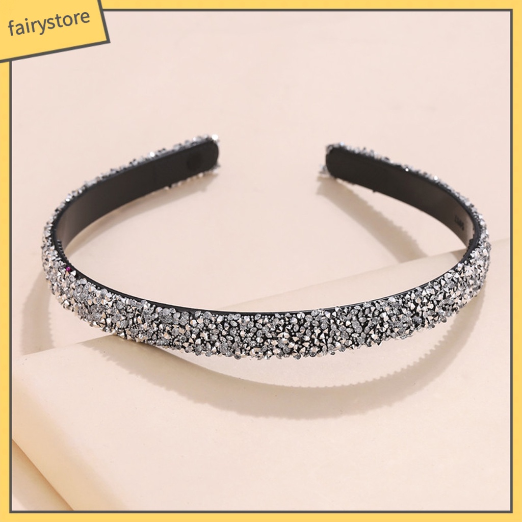 Băng Đô Cài Tóc Đính Đá Lấp Lánh Phong Cách Vintage