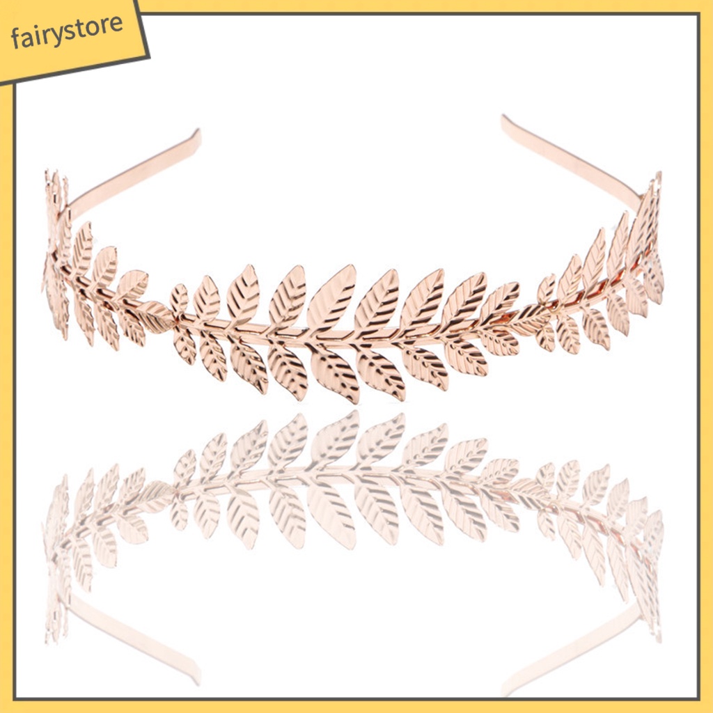 Băng Đô Cài Tóc Hình Cành Lá Lâu Trôi Không Phai Màu Cho Cô Dâu