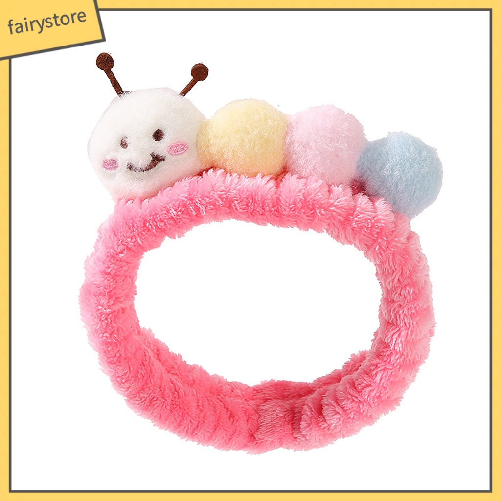 Băng Đô Trang Điểm / Trang Điểm Cài Tóc Hình Sâu Màu Sắc Ngọt Ngào Co Giãn Tốt Tiện Dụng