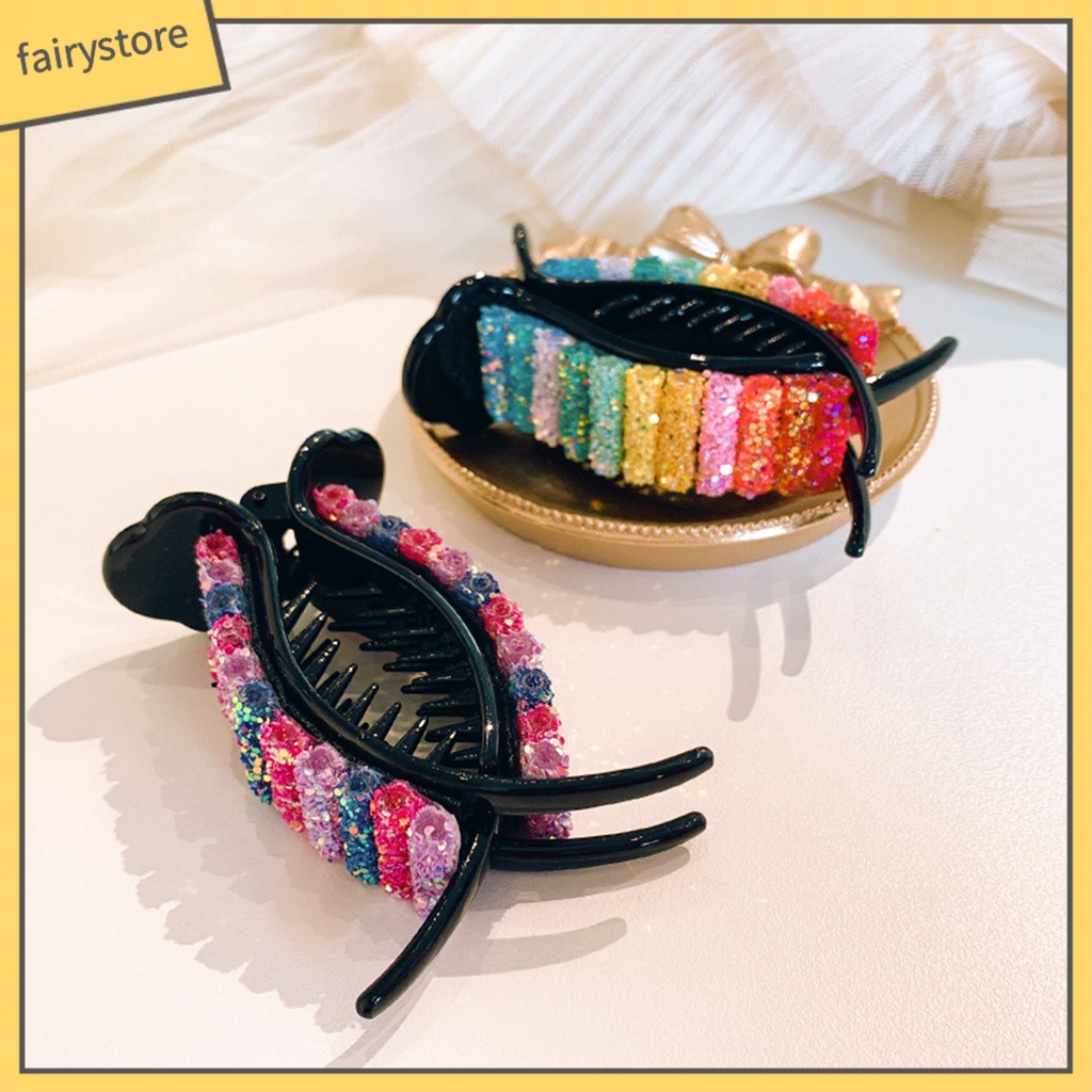 Kẹp Tóc Càng Cua Lớn Màu Cầu Vồng Phong Cách Hàn Quốc