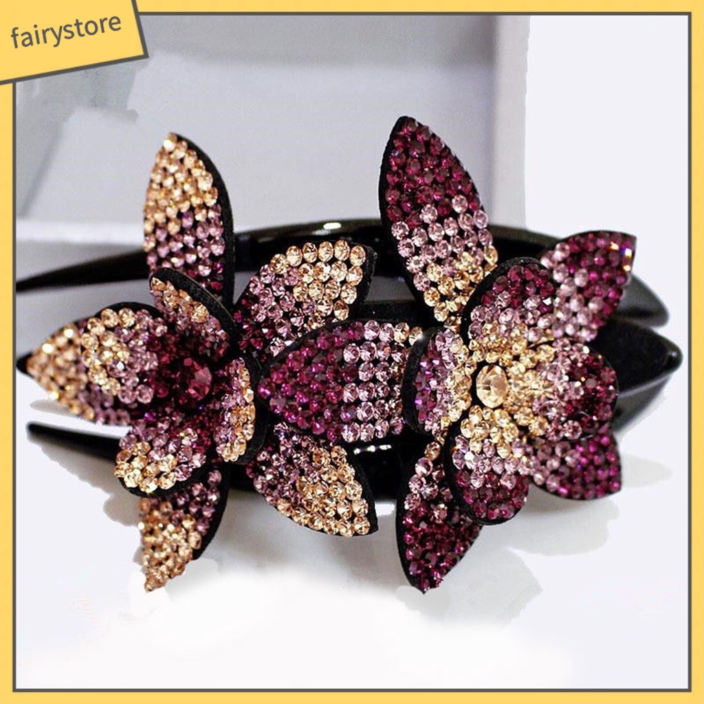 Kẹp Tóc Mỏ Vịt Đính Đá Hình Bông Hoa Xinh Xắn