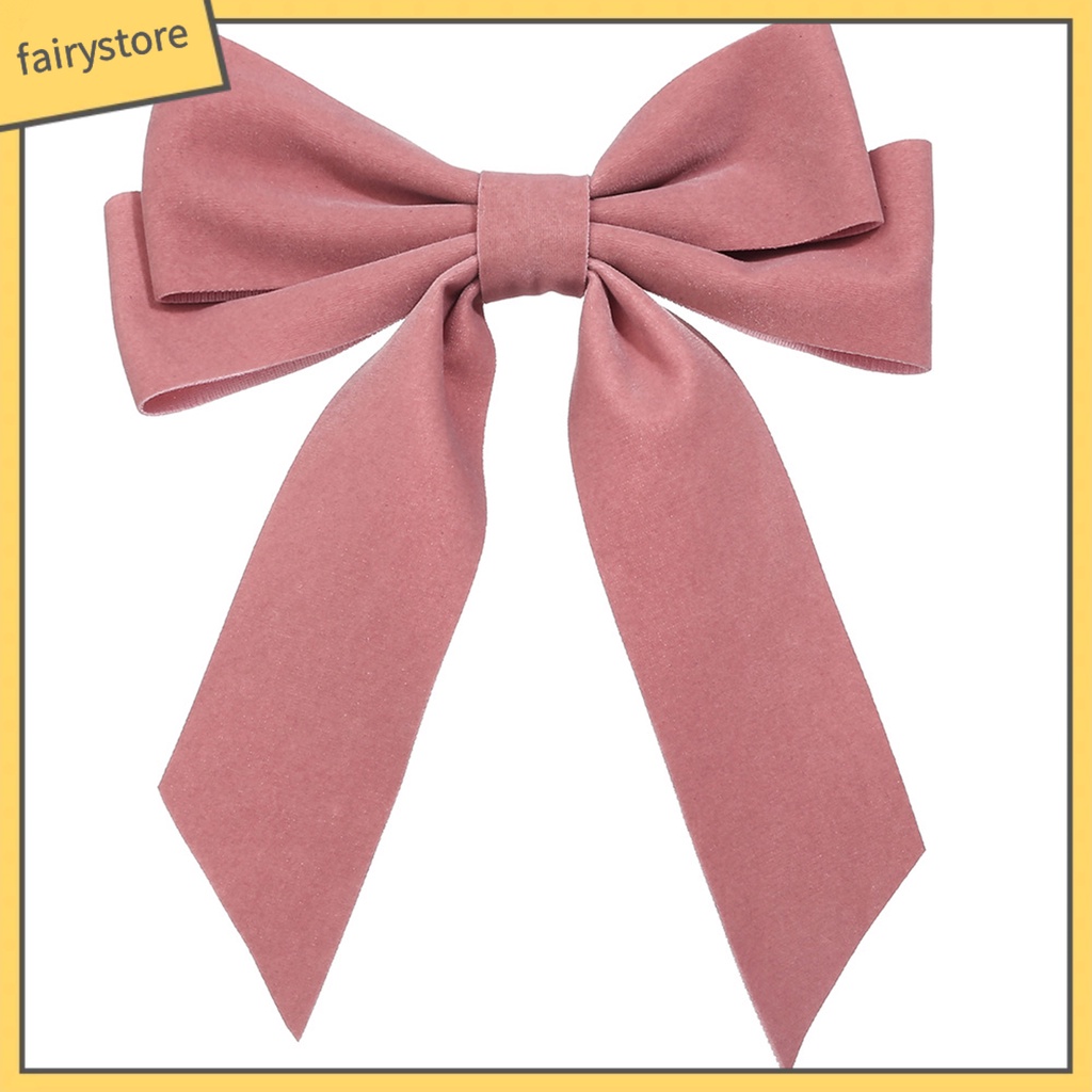 Kẹp Tóc Nơ Nhung Chống Trượt Cỡ Lớn Ngọt Ngào Cho Nữ