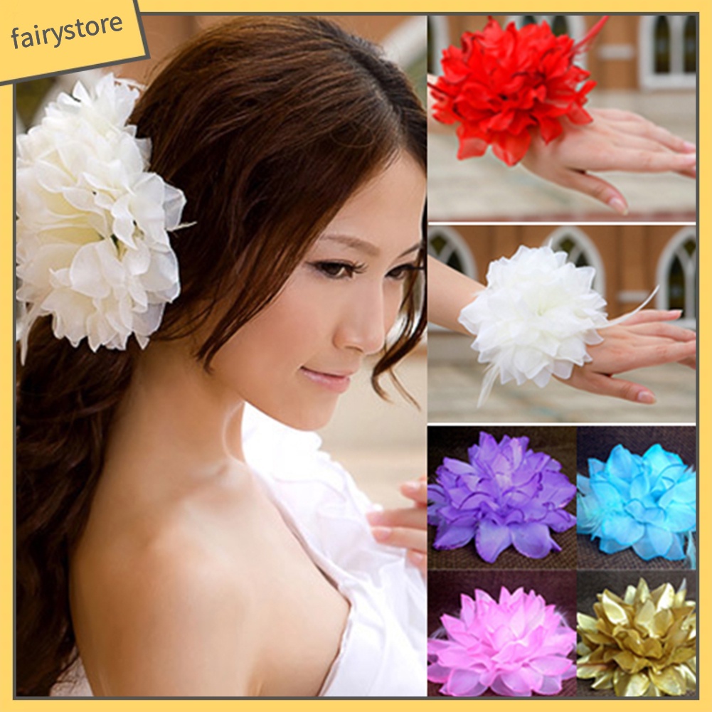 Băng Đô Hoa Cài Tóc Đính Đá Xinh Xắn Cho Cô Dâu