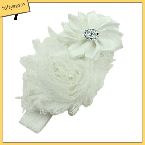 Băng Đô Hoa Đính Ngọc Trai Và Đá Xinh Xắn Cho Bé Gái