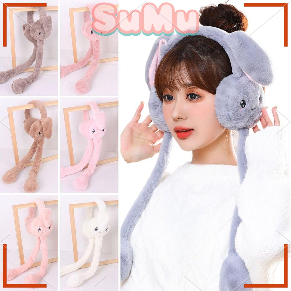 Sumu Chụp Tai Thỏ Chuyển Động Chống Gió Mùa Đông Dành Cho Học Sinh Và Người Lớn