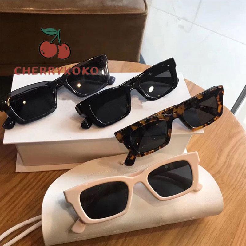 🍒🍒CHERRYKOKO Kính râm nam nữ thời trang retro đi biển mẫu mới Màu đen phong cách cá tính siêu ngầu