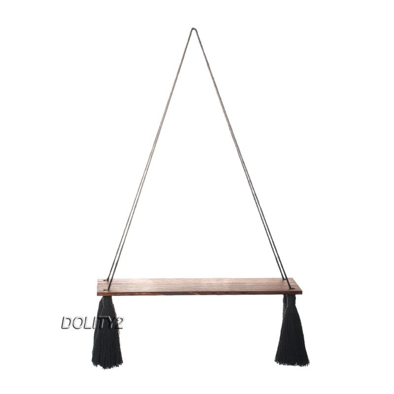 [Dolity2] Kệ Gỗ Dệt Treo Tường Trang Trí Phòng Ngủ Phong Cách Boho