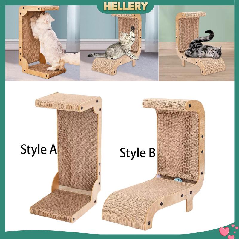 [HelleryVN] Thảm Cào Móng Dọc Hình Chữ L Cho Mèo