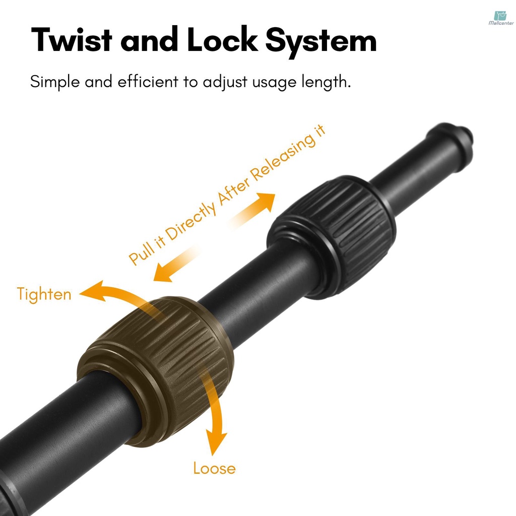 Andoer Handheld Microphone Boom Arm 6-Section Extendable Mic Arm Aluminum Alloy Boom Pole for Microphones 1/4 Inch Screw &amp; Thread with Foam Grip Twist Locks 46cm-200cm/18.1in-78.7in Adjustable Length