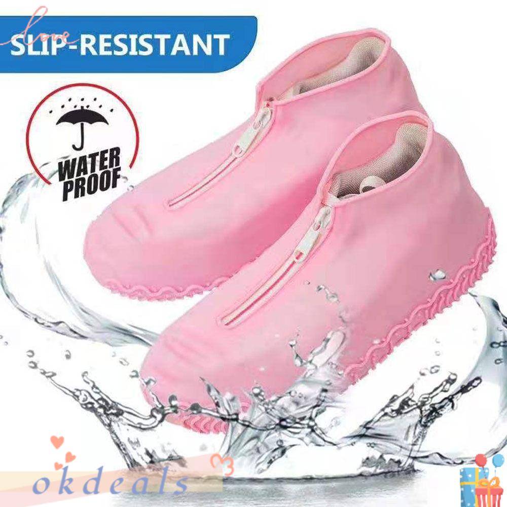 1 Cặp Vỏ Bọc Giày Đi Mưa Chống Trượt Chống Nước Tái Sử Dụng Được