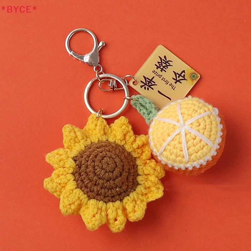 Byce > Phụ Kiện Móc Khóa Điện Thoại Di Động Mặt Hoa Hồng Đan Len Thủ Công Tinh Tế Phụ Kiện Móc Hoa Hướng Dương Sáng Tạo Quyến Rũ