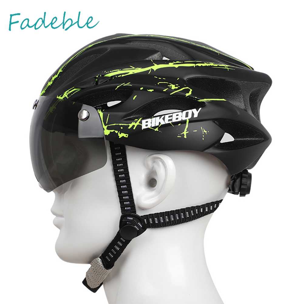 Mũ Bảo Hiểm Tích Hợp Kính Râm Thoáng Khí Cho Nam Và Nữ Đi Xe Đạp