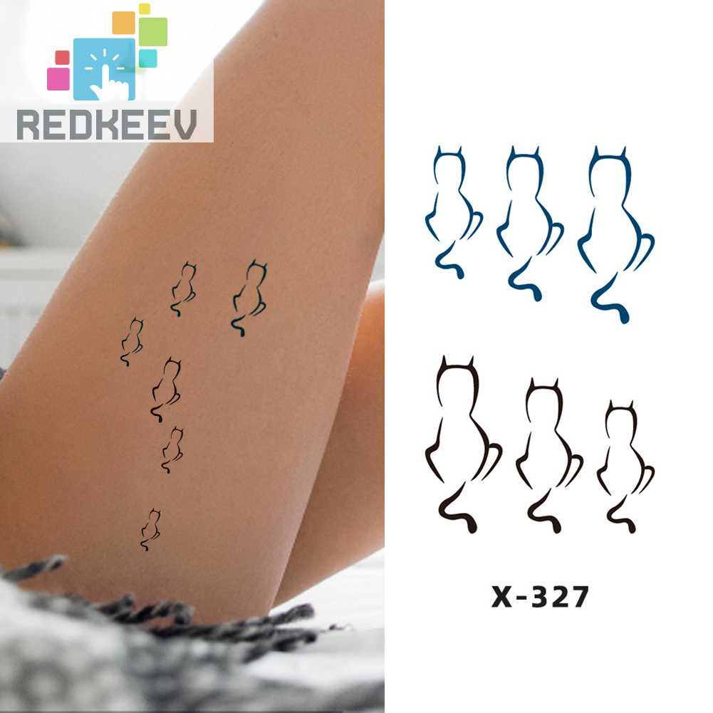 Set 22 Hình Xăm Dán Tạm Thời Màu Đen Chống Nước