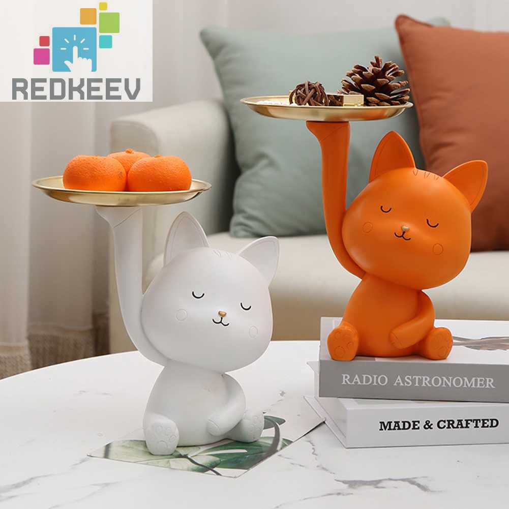 Mô Hình Chú Mèo Bằng Nhựa Resin Dễ Thương Trang Trí Phòng Khách