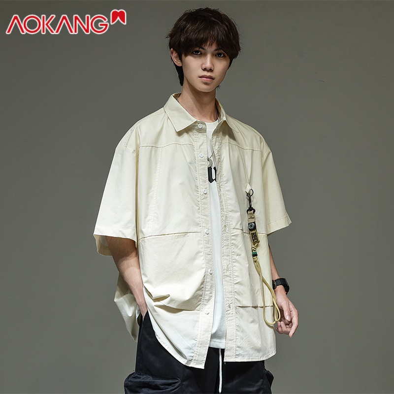 Áo Sơ Mi Nam Tay Ngắn Phong Cách hip hop Thời Trang Cá Tính