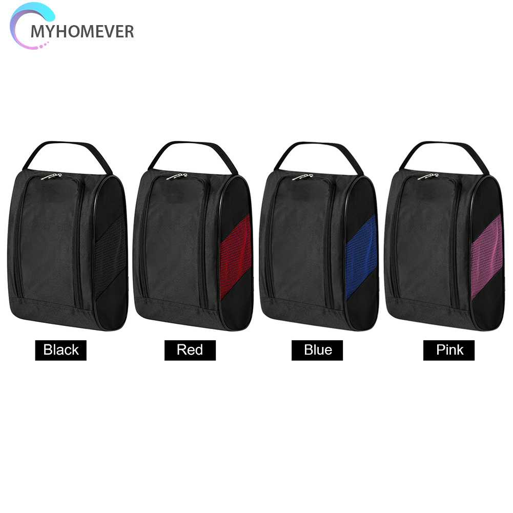 Túi Đựng Giày Chơi Golf Bằng Nylon Có Khóa Kéo Thoáng Khí Tiện Dụng