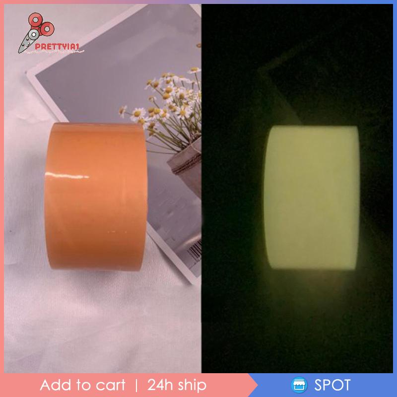 [Prettyia1] 6 Cuộn Băng Dính Bóng Nhiều Màu Sắc Phát Sáng Vui Nhộn