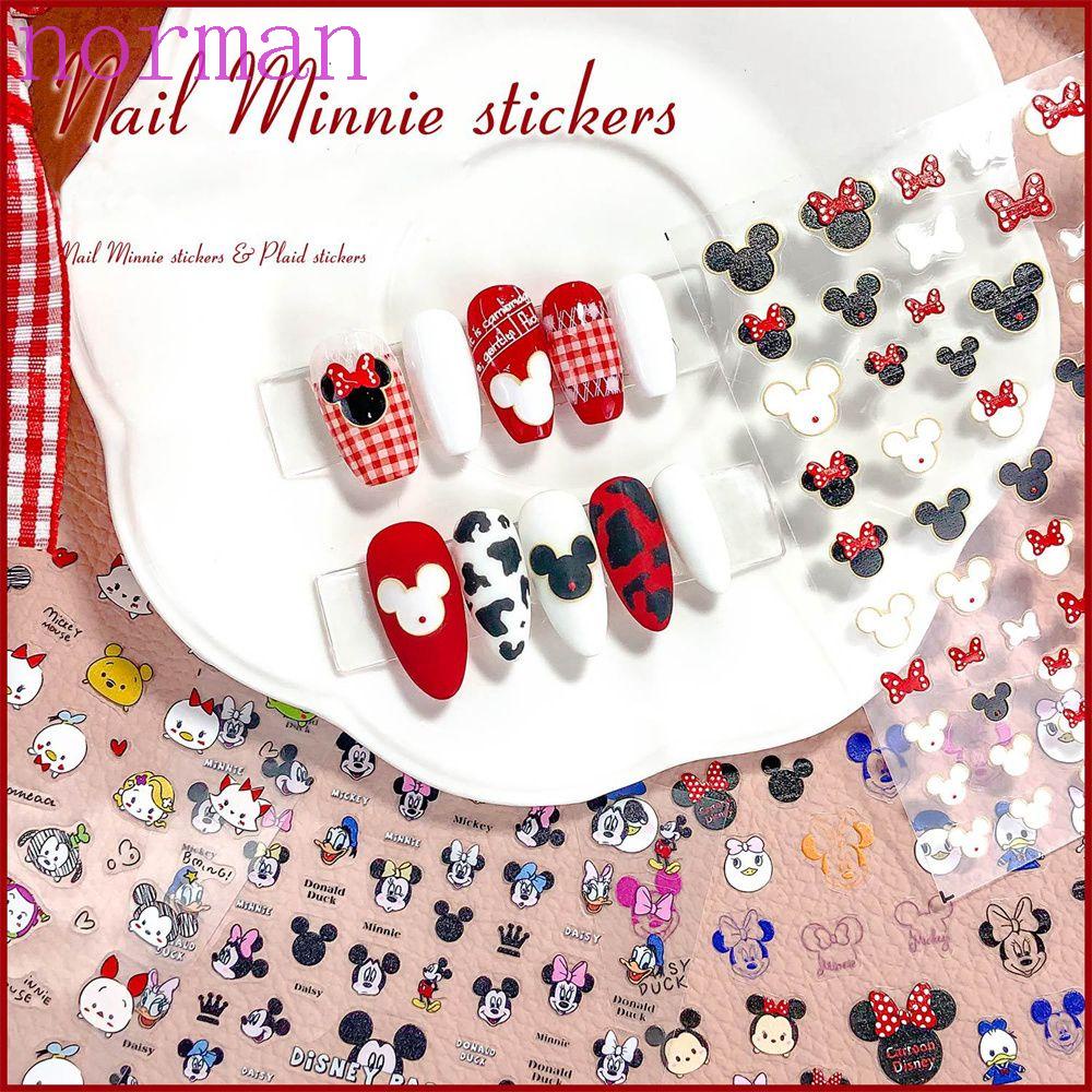 Norman Sticker Dán Móng Tay Tự Dính Hình Chuột Mickey Minnie Đáng Yêu Dành Cho Trẻ Em