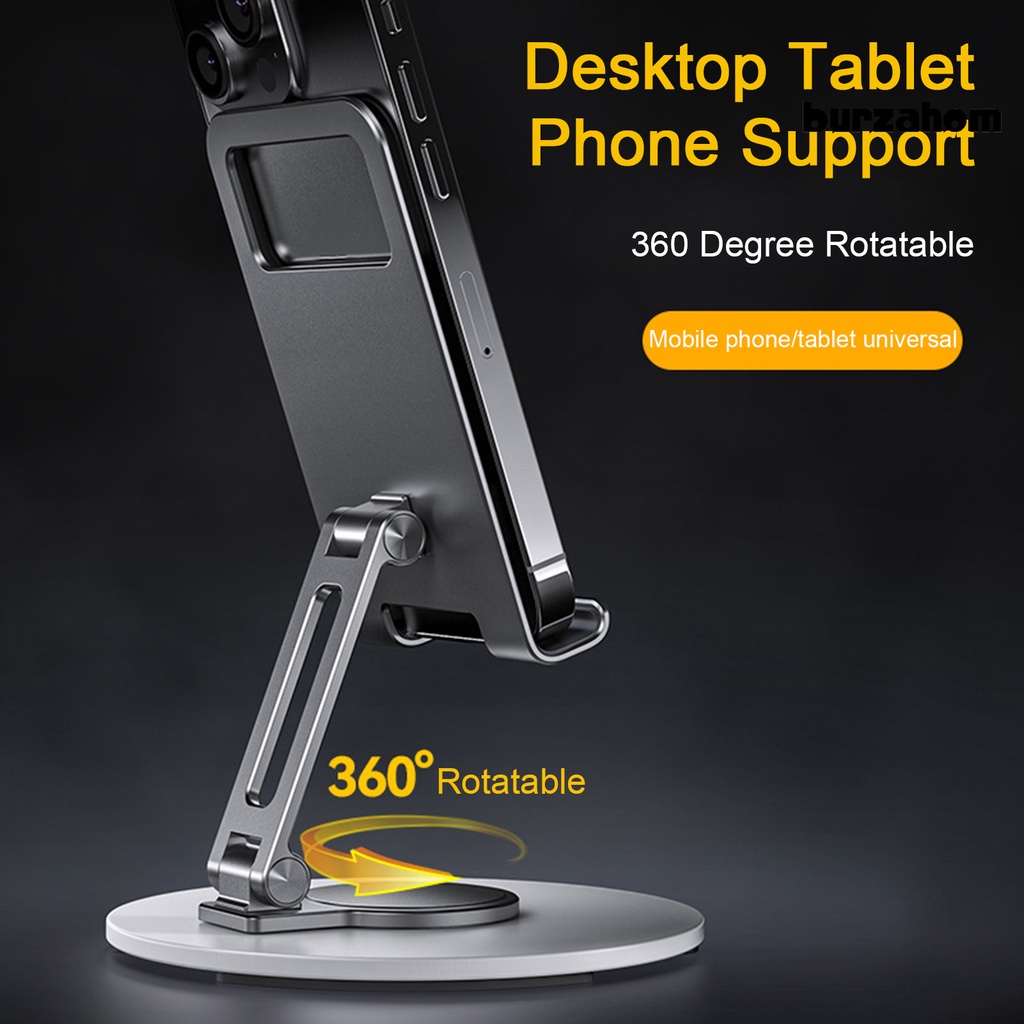 Giá Đỡ Điện Thoại / Máy Tính Bảng Bằng Hợp Kim Nhôm Xoay 360 Độ Chống Trượt Có Thể Điều Chỉnh Tiện Dụng
