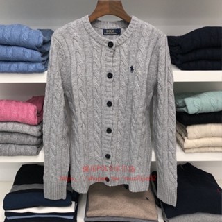Áo khoác dệt kim nữ mùa thu đông Polo Ralph Lauren Áo len dệt kim dáng rộng cho nữ Áo thun dài tay mùa thu đông