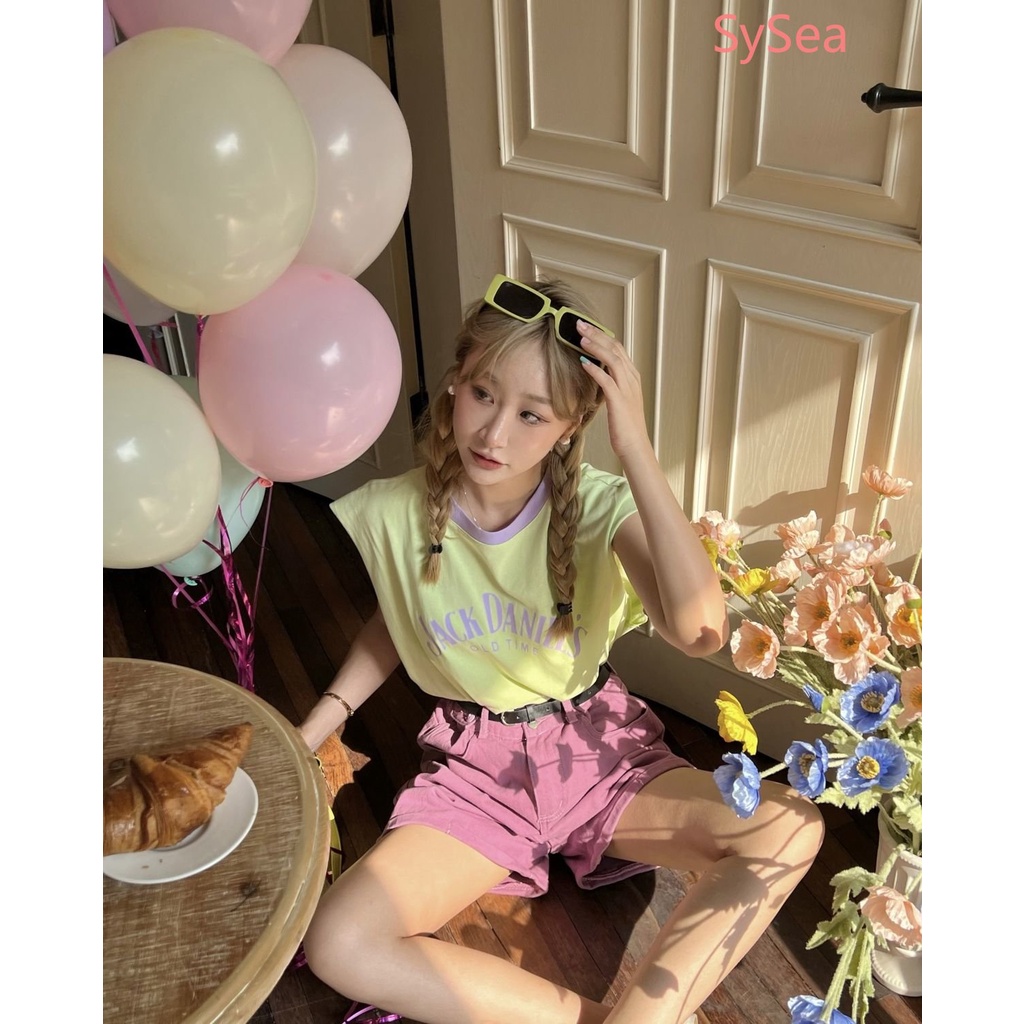 Áo Sát Nách Cổ Tròn In Chữ Thời Trang Mùa Hè Cho Nữ